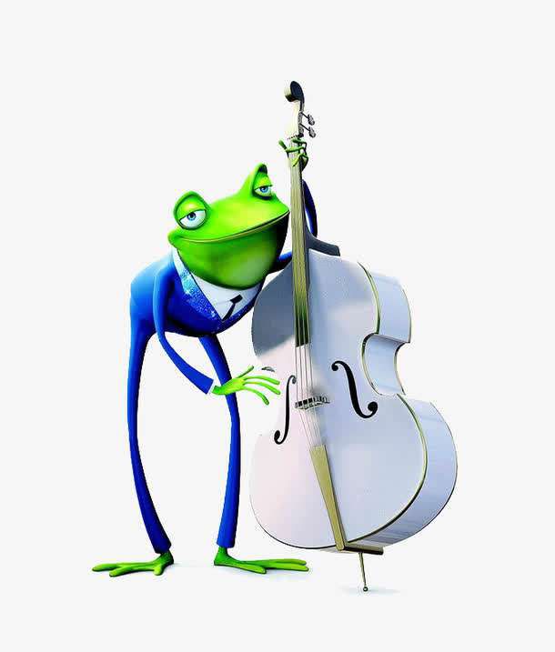 会弹琴的鱼,弹琴蛙图片