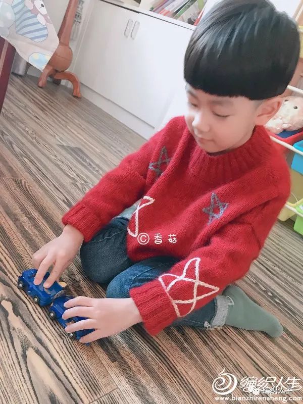7岁女孩套头毛衣满天星编织教程,26支羊绒3股宝宝套头毛衣编织方法
