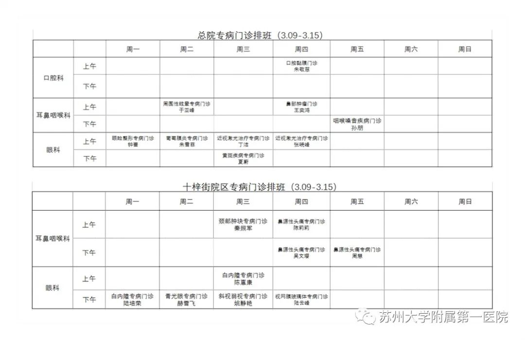 苏大附儿院、市立医院最新通知