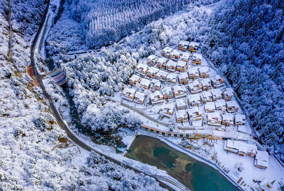 航拍阿坝农村视频,阿坝风景全景视频
