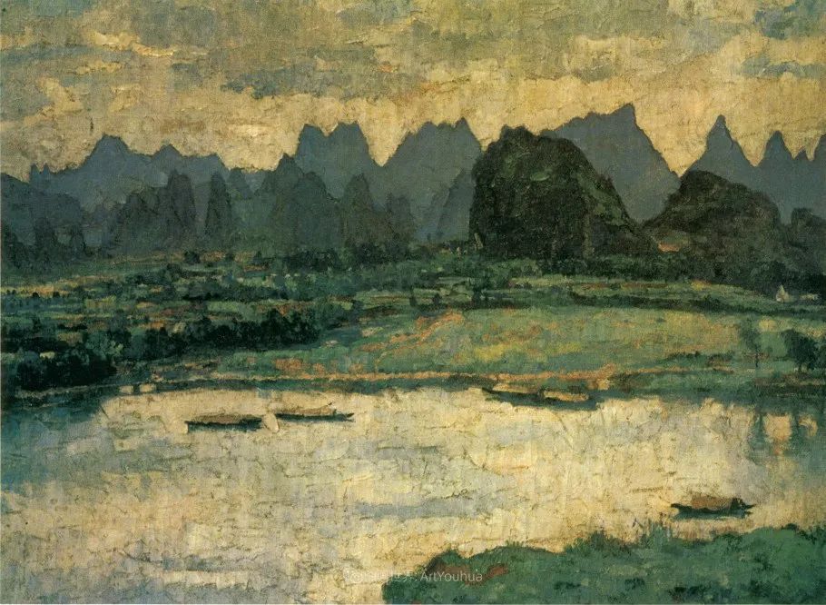 徐悲鸿先生的巨幅油画愚公移山,徐悲鸿中国现代画之父