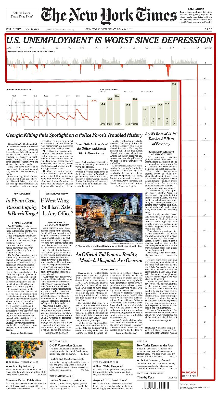 纽约时报的长篇报道,纽约时报头版