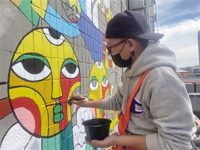 墙壁画网红最新款,百平米壁画图片