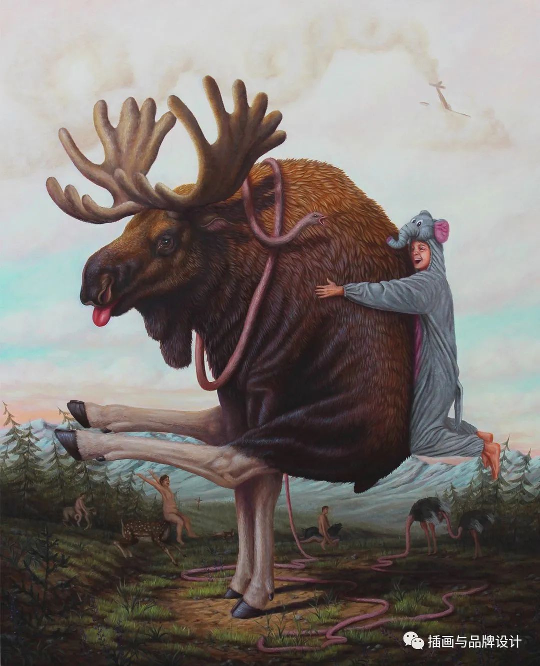 荒诞极端插画,荒诞主义插画