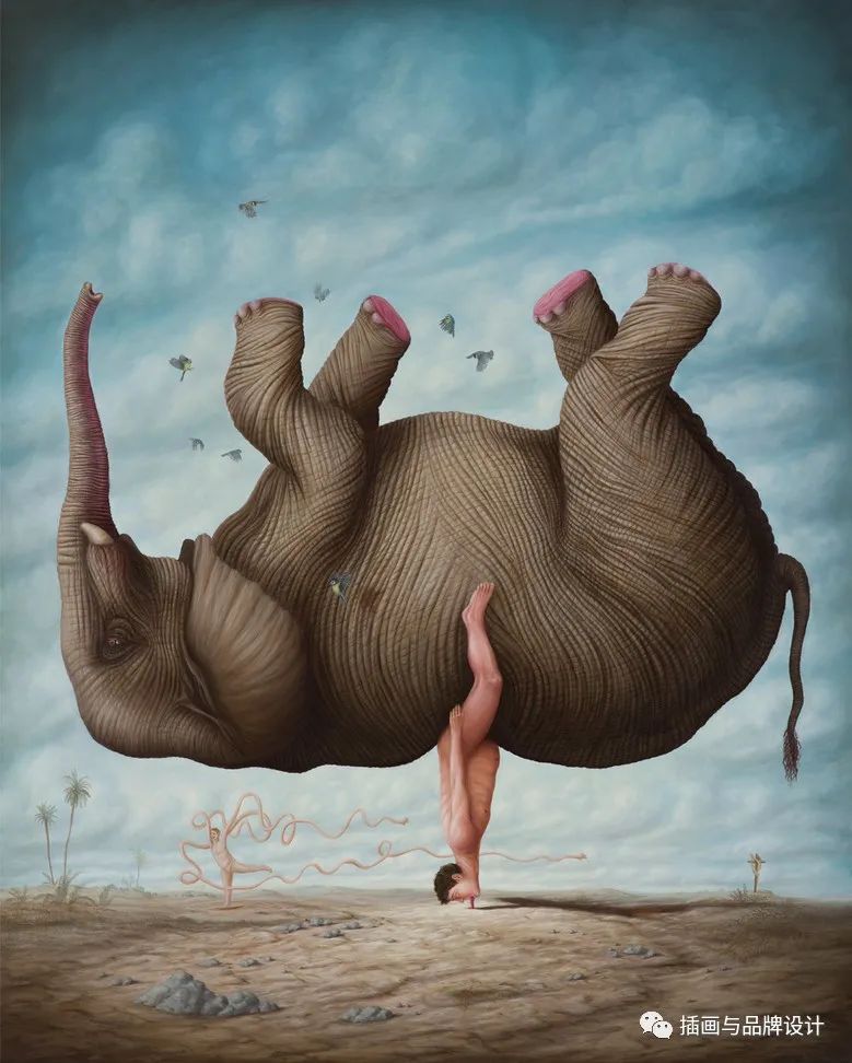 荒诞极端插画,荒诞主义插画