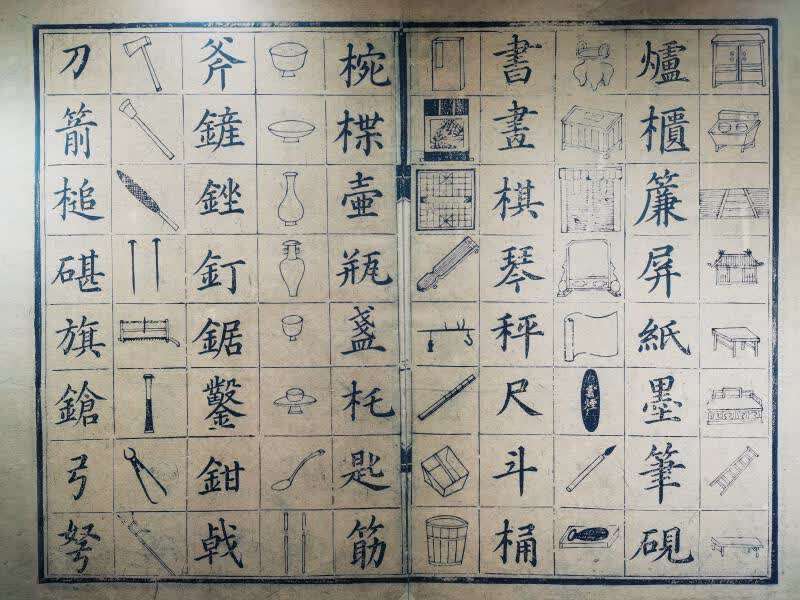 世界上最早的看图识字的蒙学书,五岁看图识字