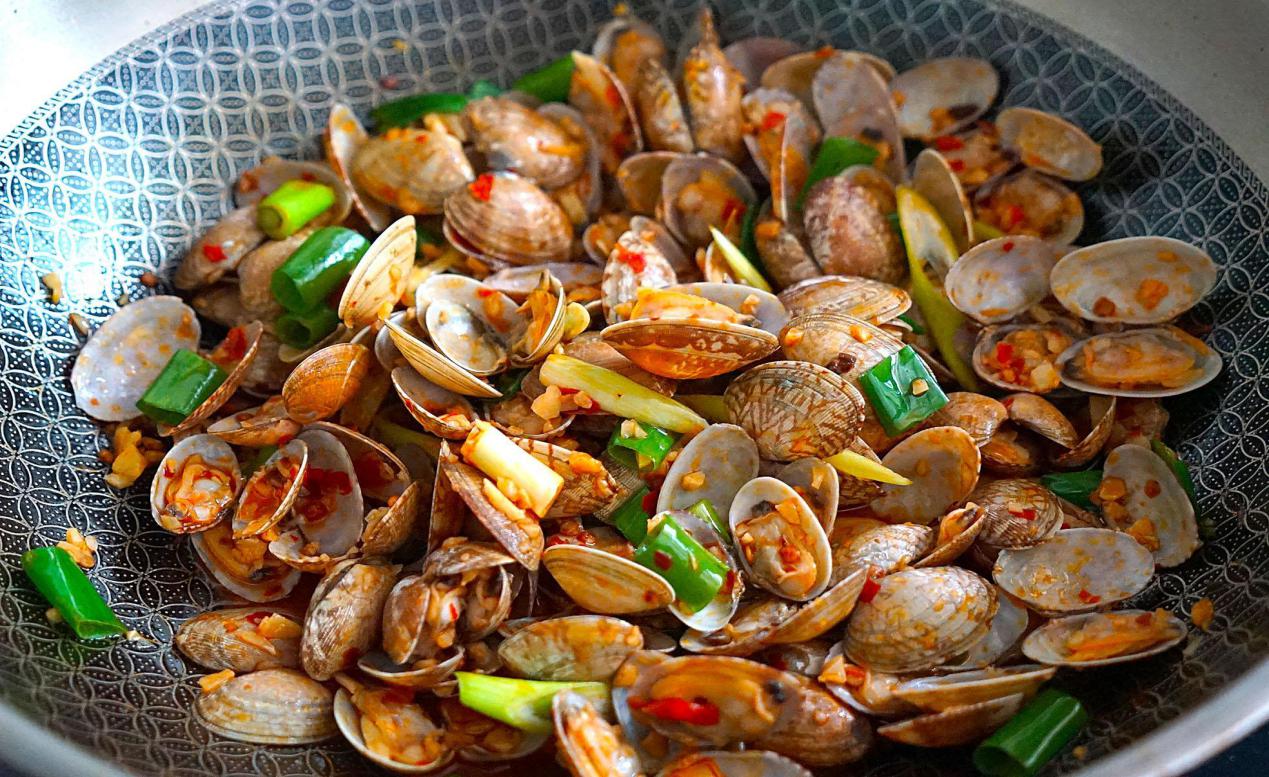 特色香辣炒花甲,告别外卖之简单食材
