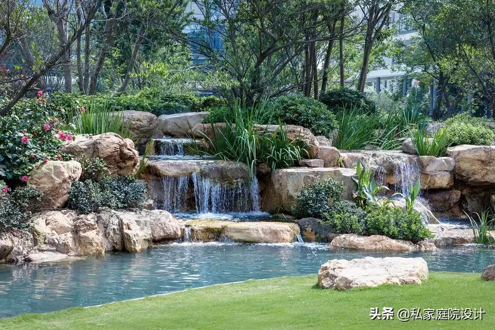 中式庭院石头造景效果图,庭院景观置石技法