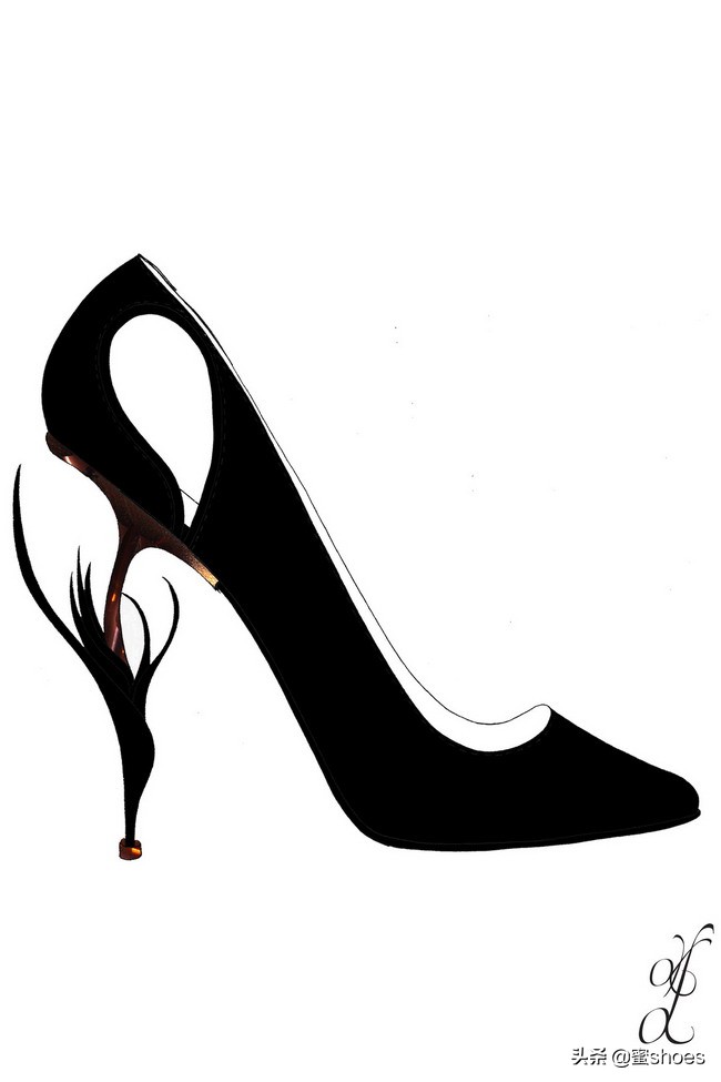 KerrieLuft花朵鞋跟的高跟鞋，让脚上开满鲜花的鞋子