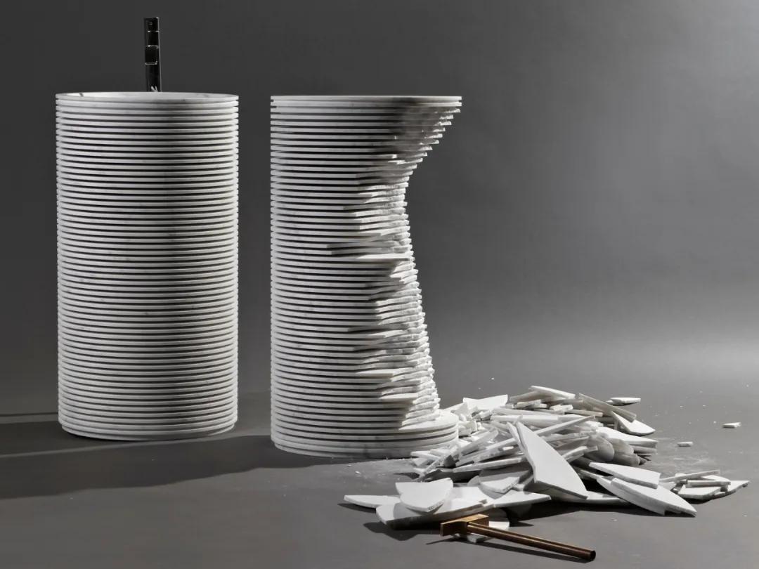 高颜值小型洗手池一体,100款超美的景观雕塑