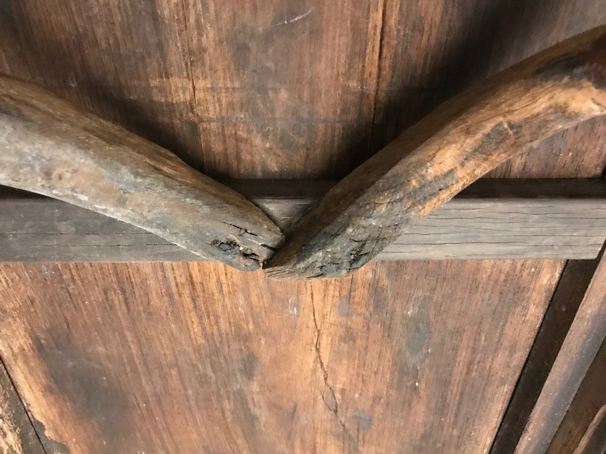 明代海南黄花梨卡子花条桌,黄花梨高束腰雕花牙板小条桌