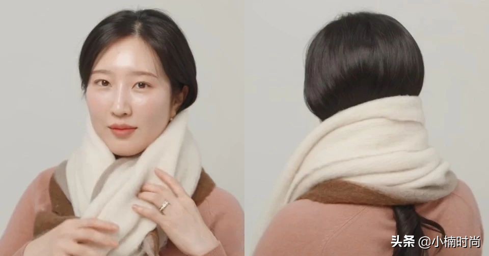 适合围巾帽子一体的发型,适合戴帽子的发型教程马尾
