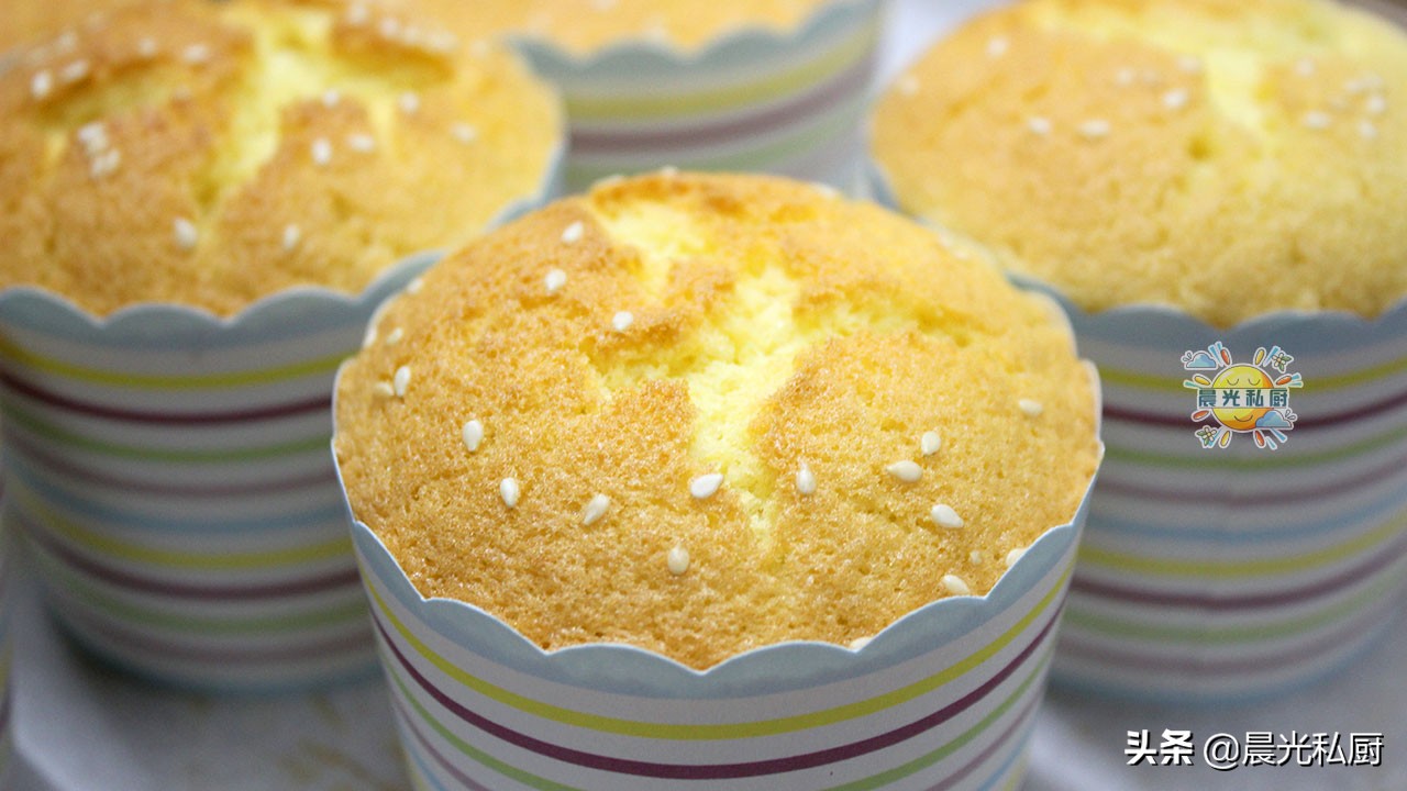 自制老式脆皮小蛋糕，不用水不用油，只用3种原料做出童年的味道