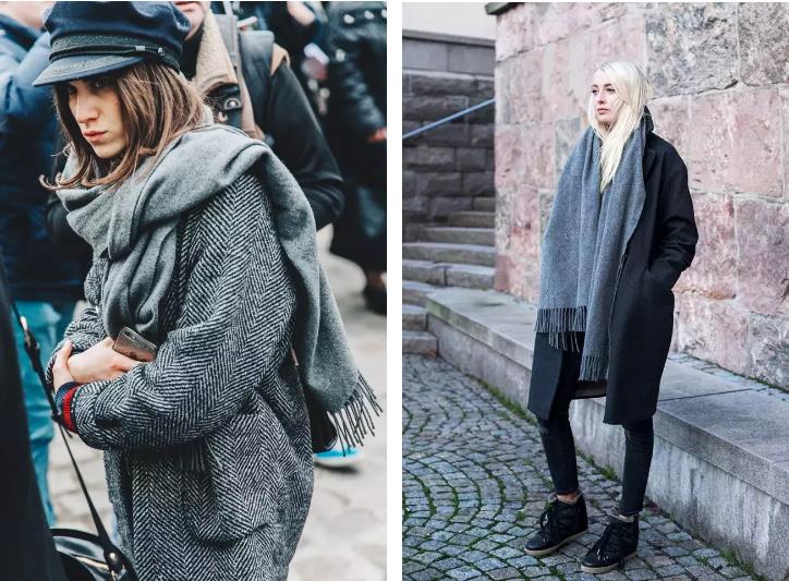 冬季围巾简单又好看的系法,冬季围巾戴头上保暖的系法