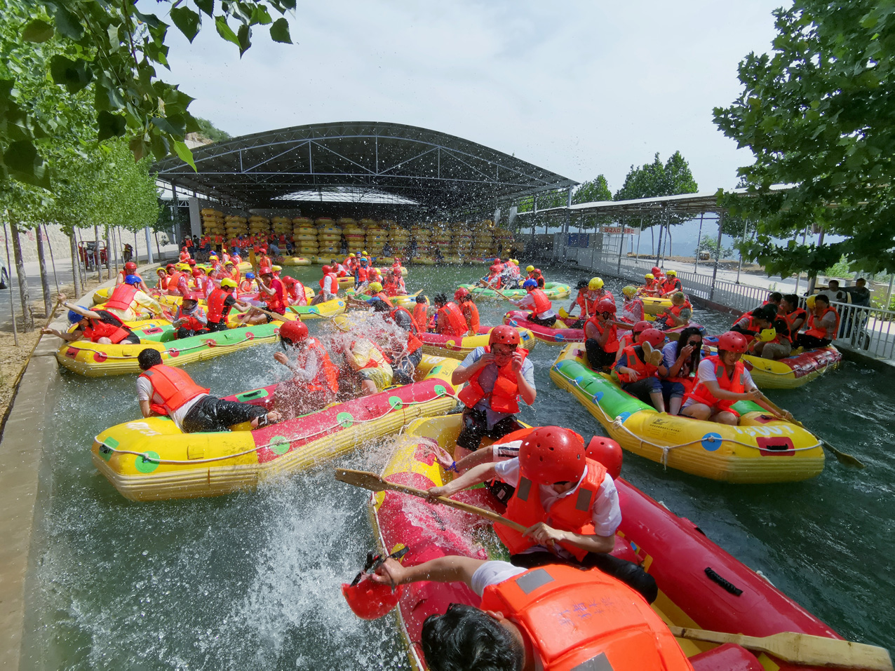 黄河三峡景区野猪林漂流,济源黄河三峡野猪林漂流