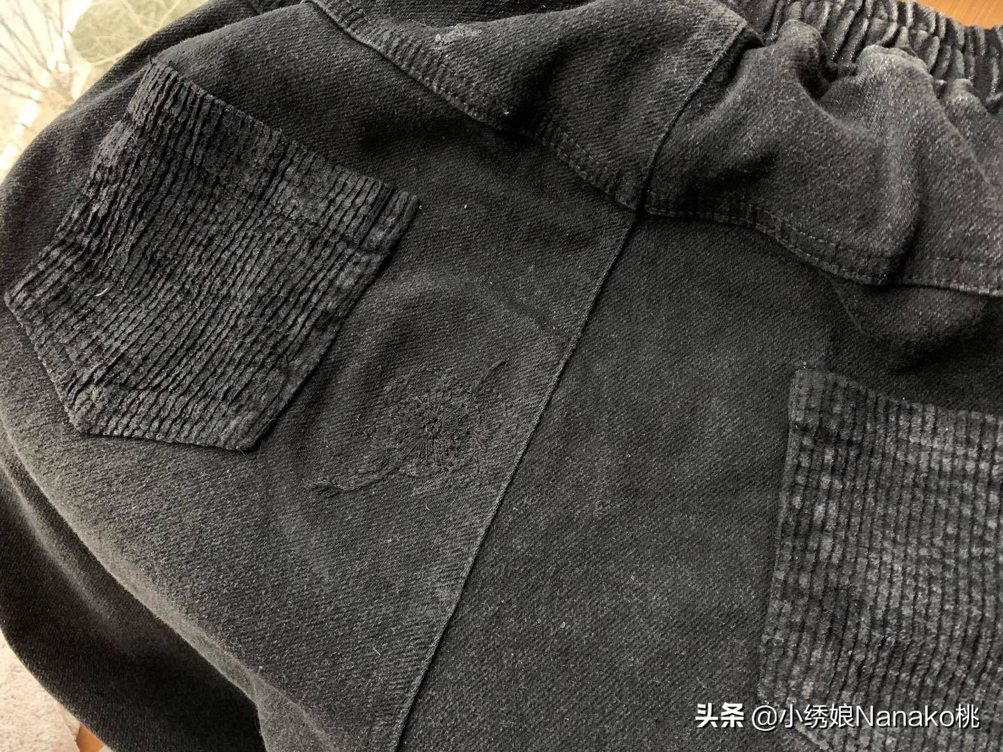 纯色衣物污渍洗不掉,衣服脏了怎么用刺绣遮住简单