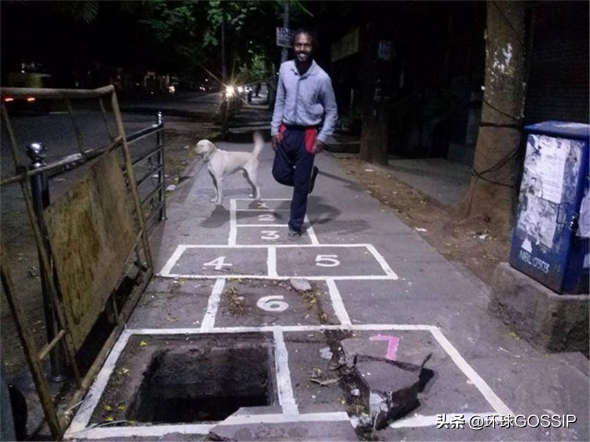 印度艺术家用脑洞大开的艺术手段对付路面坑洼,取得奇效