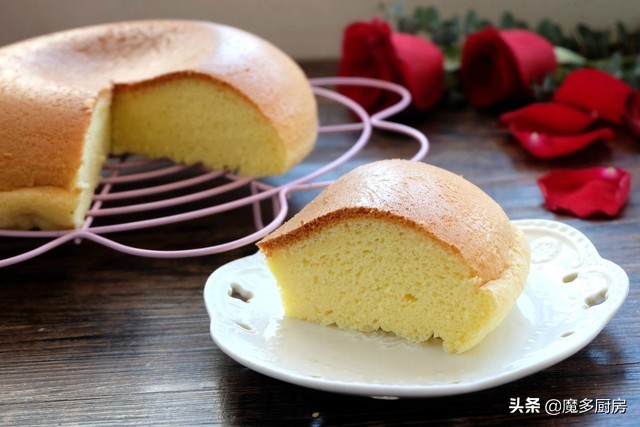 不用面粉做蛋糕只用鸡蛋和牛奶,低糖蛋糕的做法烤箱