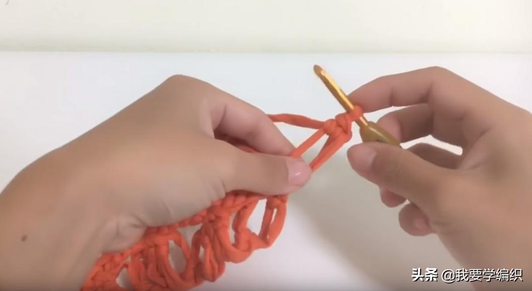 钩针花边袋,手提袋的钩织方法