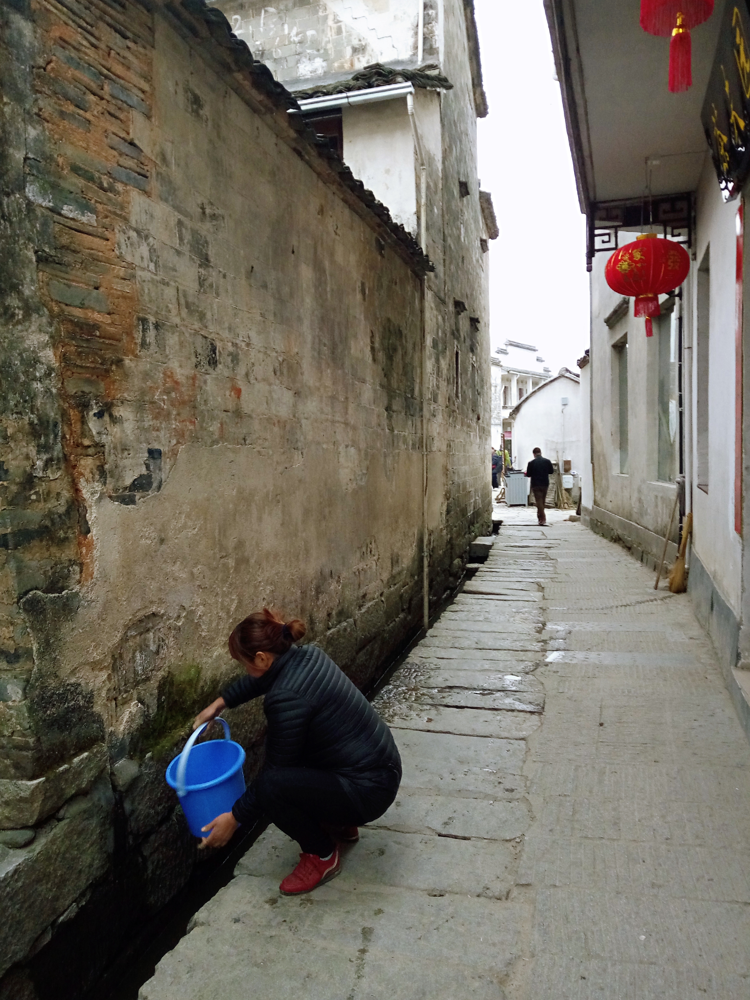 徽派村落宏村风景,山为牛头树为角的意思