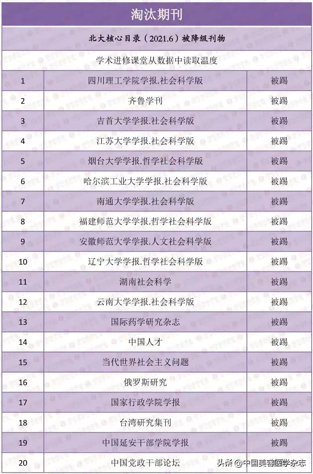 2020年版中文核心期刊目录,2023版《中文核心期刊要目总览》