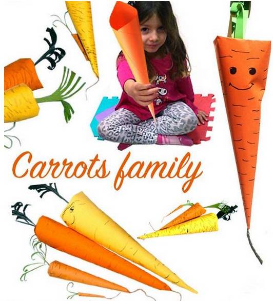 胡萝卜手工作品幼儿园简单教程,手工布艺胡萝卜制作过程图片