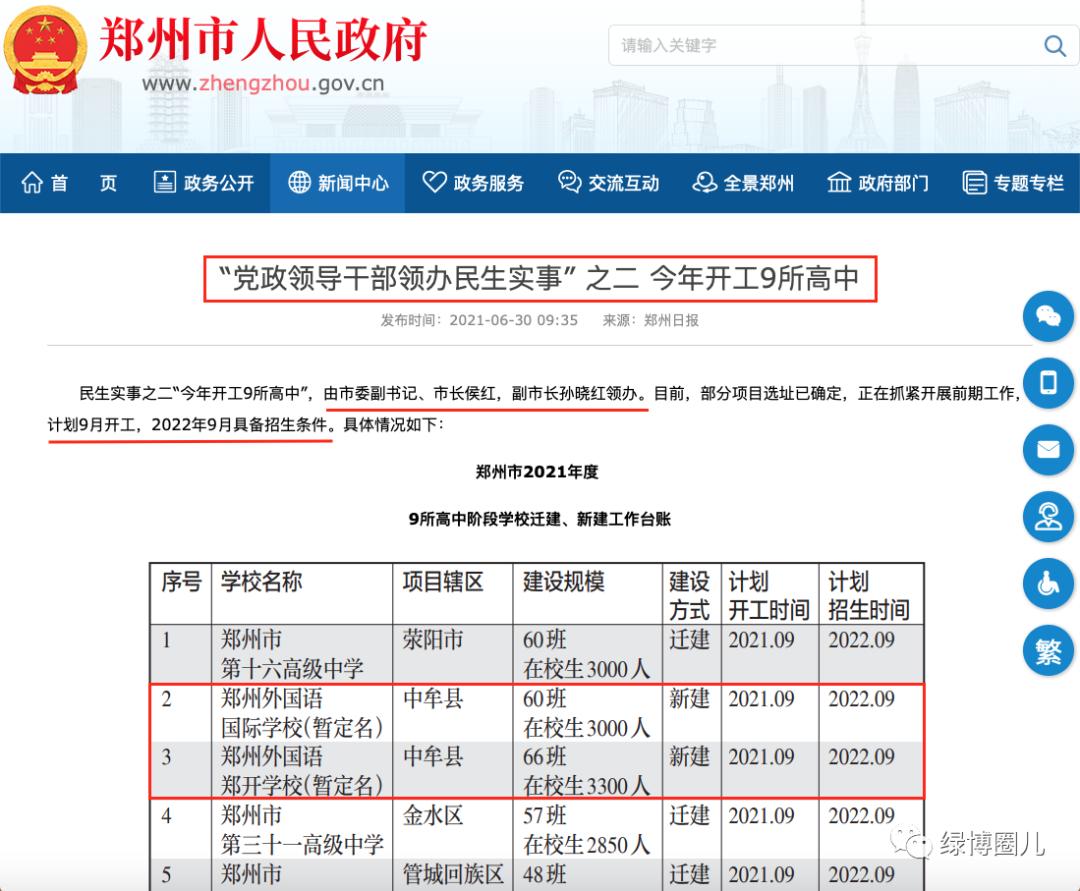 郑州外国语学校绿博校区,郑州外国语绿博校区
