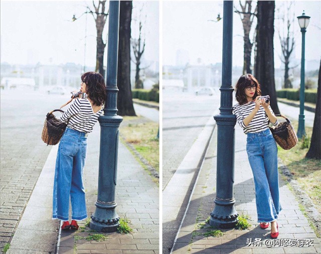 阔腿裤平底鞋早春这种搭配火了,冬天40-50岁阔腿裤穿搭尖头鞋