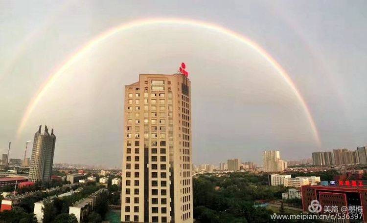双彩虹映照下的绝美风景，洛阳奇特天象百年不遇