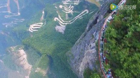 深圳五指耙公园玻璃桥,超级刺激玻璃桥第一视角