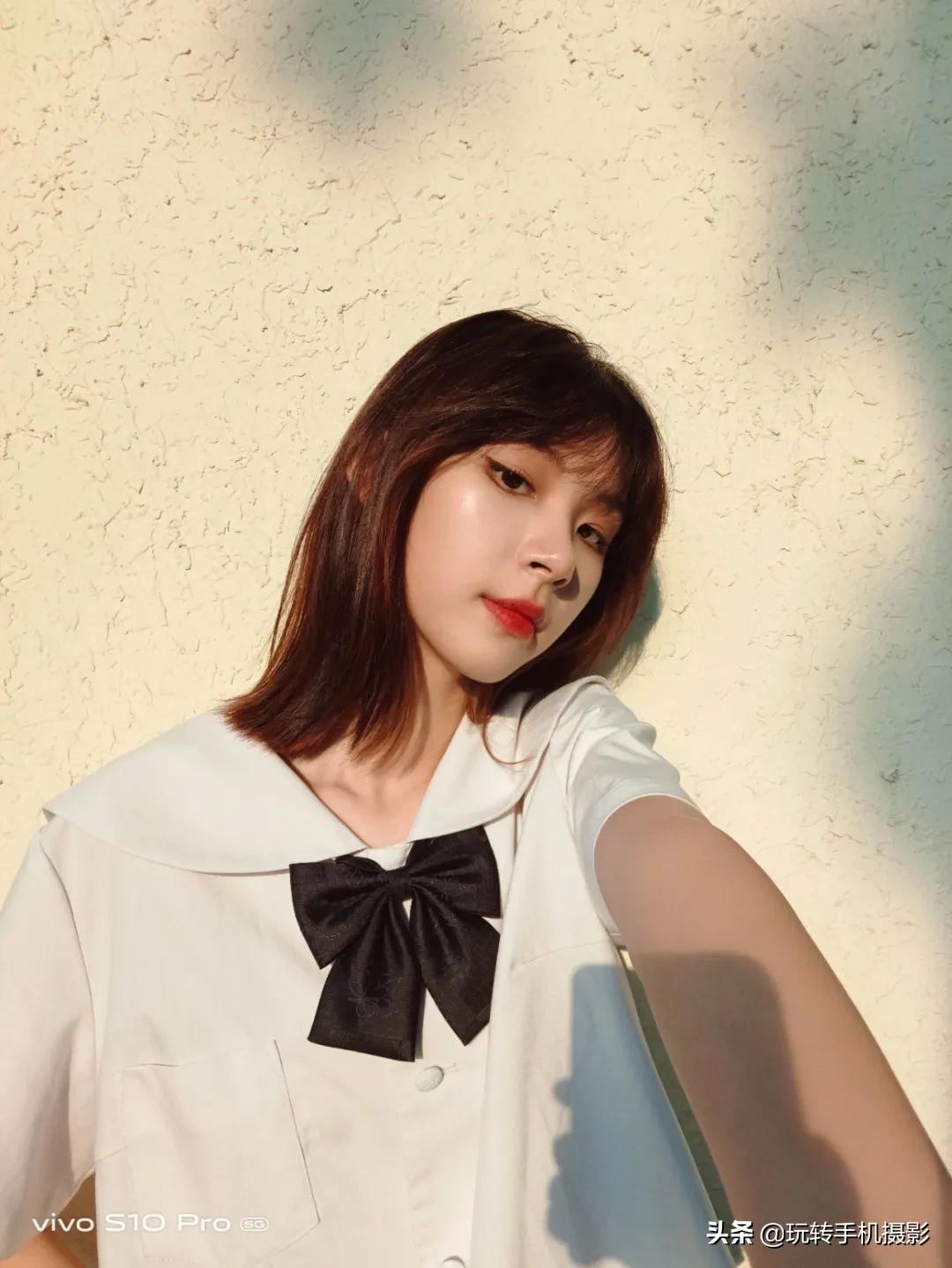 校园风自拍姿势大全,校园小清新自拍