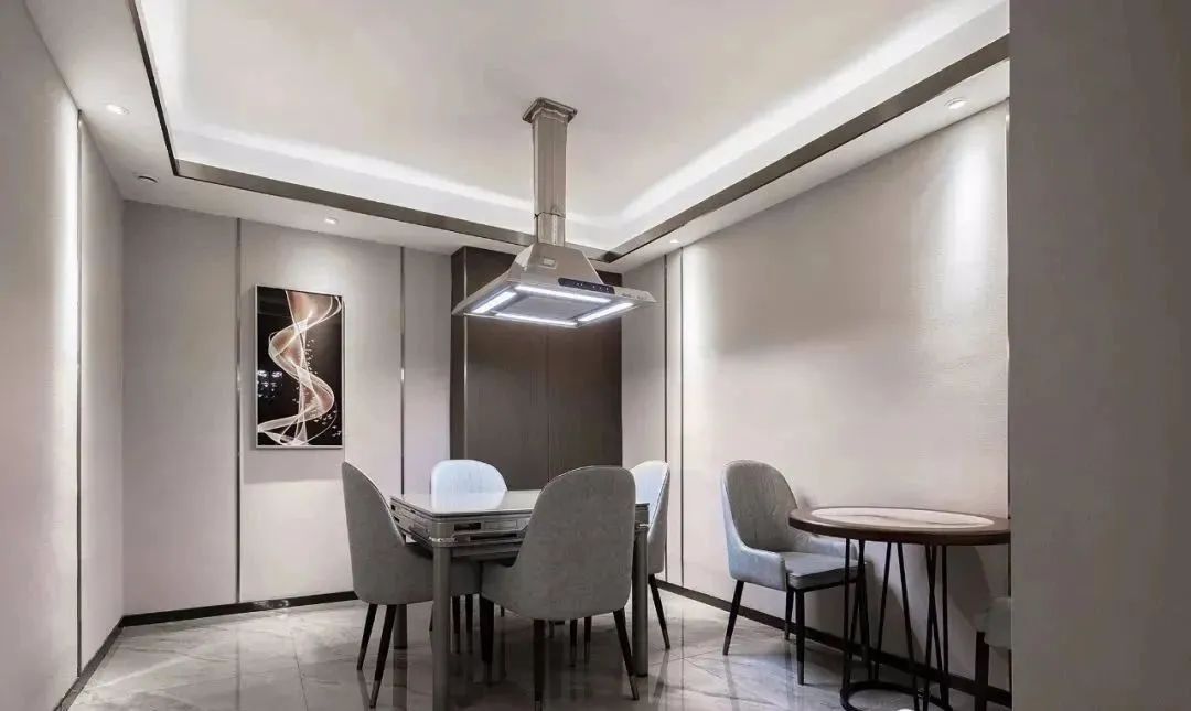 小户型奶油风客餐厅设计,咖啡餐厅设计效果图