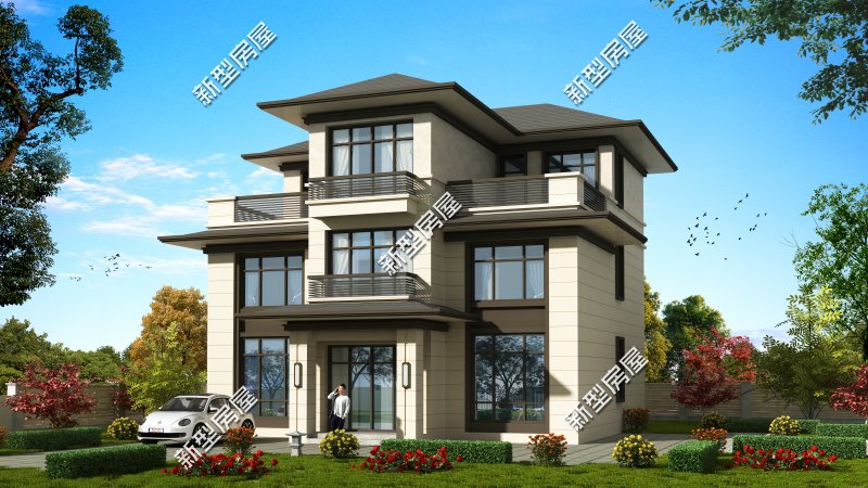 11x10米三层带堂屋自建房设计图纸,农村11x13米带堂屋三层自建房图纸