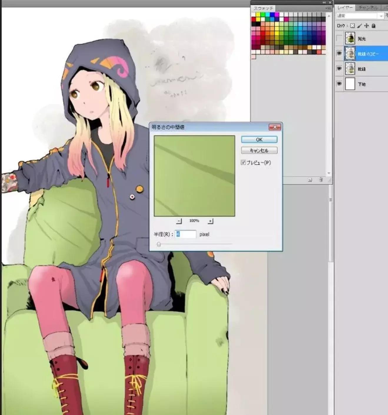 板绘线稿绘画全过程,手绘基础为零可以从板绘开始