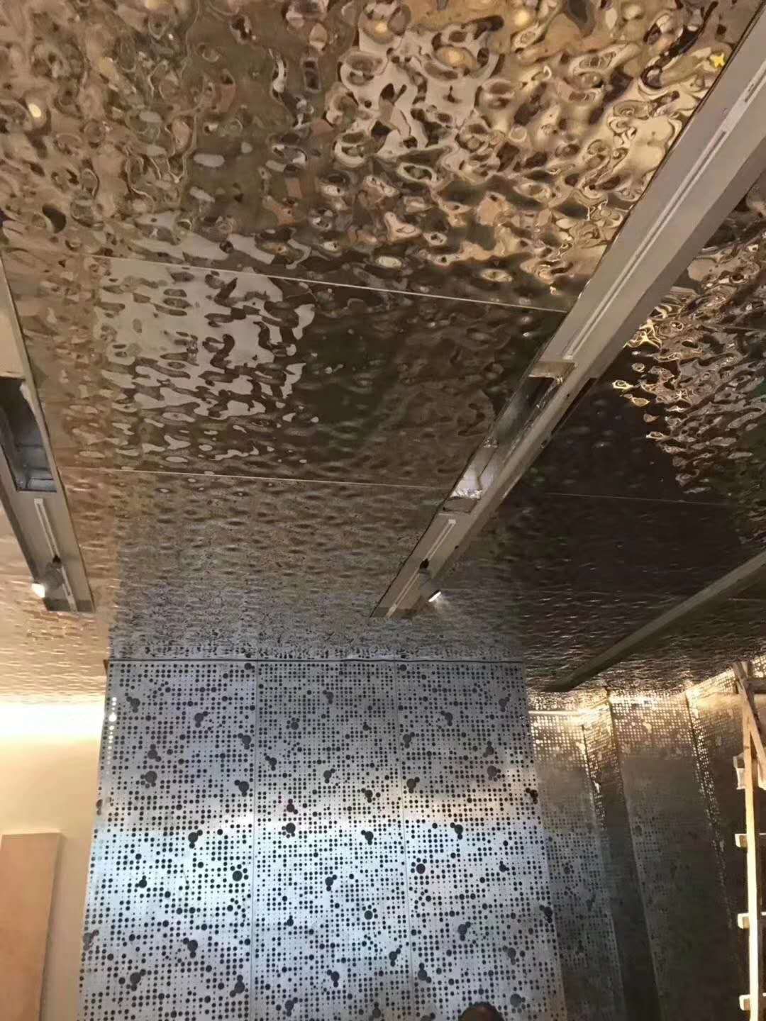 水波纹不锈钢波浪板造型,水波纹波浪板装饰墙