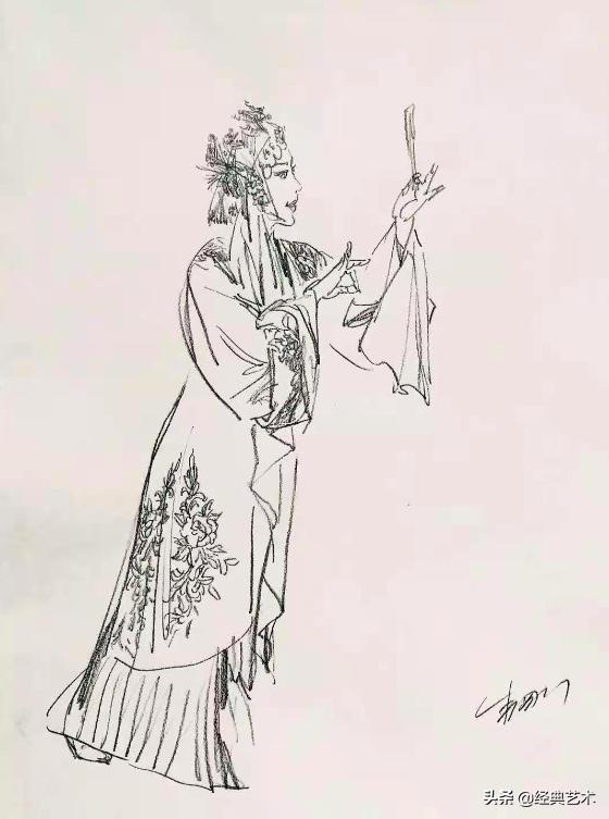 戏曲速写教程,戏曲人物速写素描