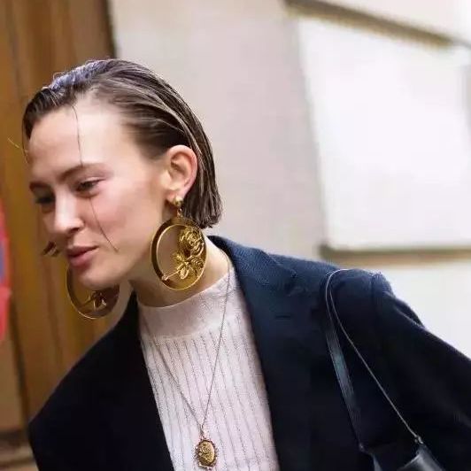 不用打孔的好看耳环,圆圈耳环ins冷淡风高级感