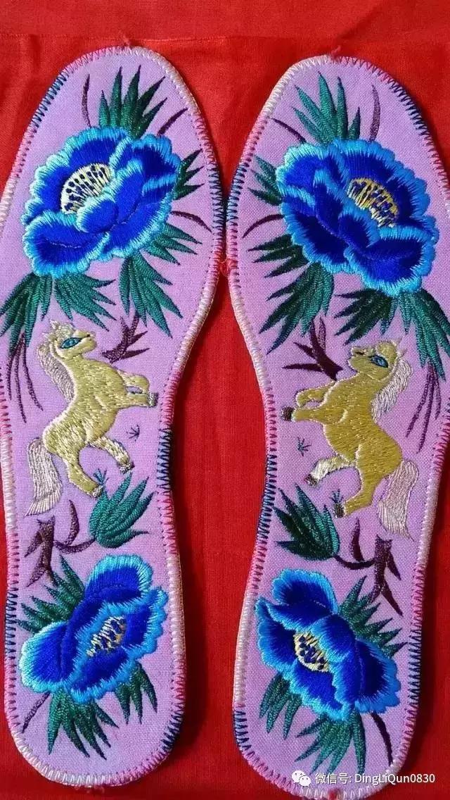 鞋垫手工刺绣最好看复杂的图案,刺绣作品展示简单