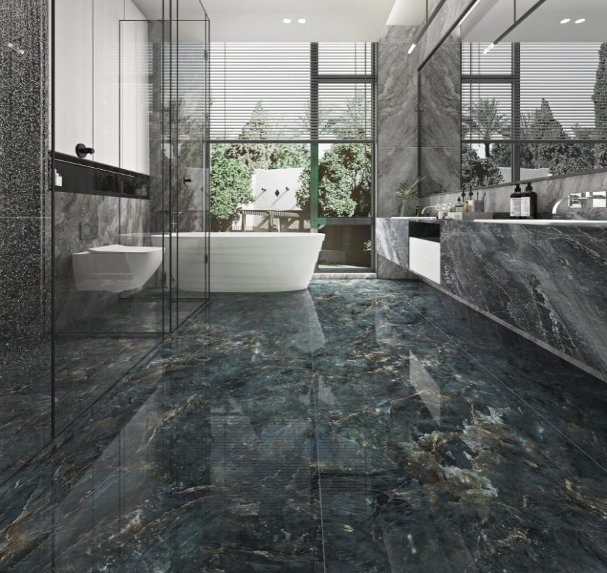 现代轻奢风客厅装修瓷砖用什么色,2020最流行瓷砖轻奢风