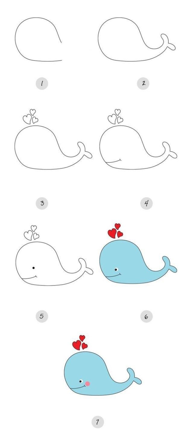 卡通图片动物大全可爱简单萌萌哒,简单画教程可爱小动物