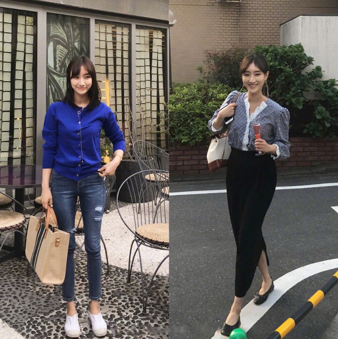 韩国小姐姐少女风夏季穿搭,看韩国小姐姐学穿搭