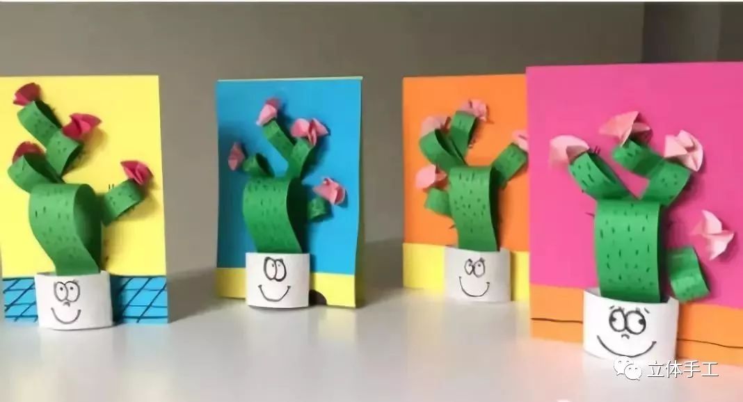 怎么可以用白纸做漂亮的仙人掌,超简单的手工仙人掌
