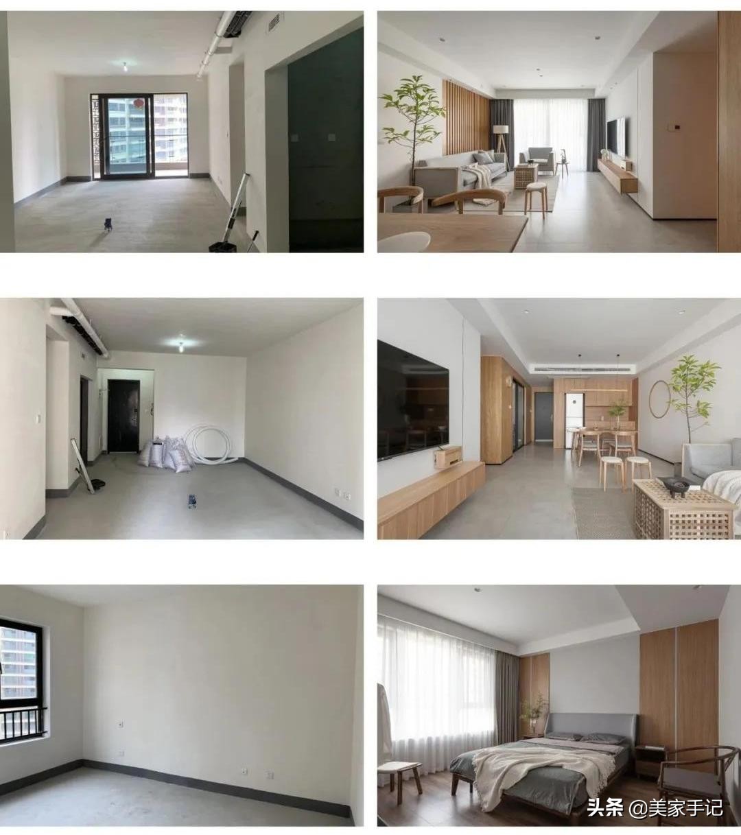 简单的白色原木色小家温馨又惬意,治愈系清新原木风的家