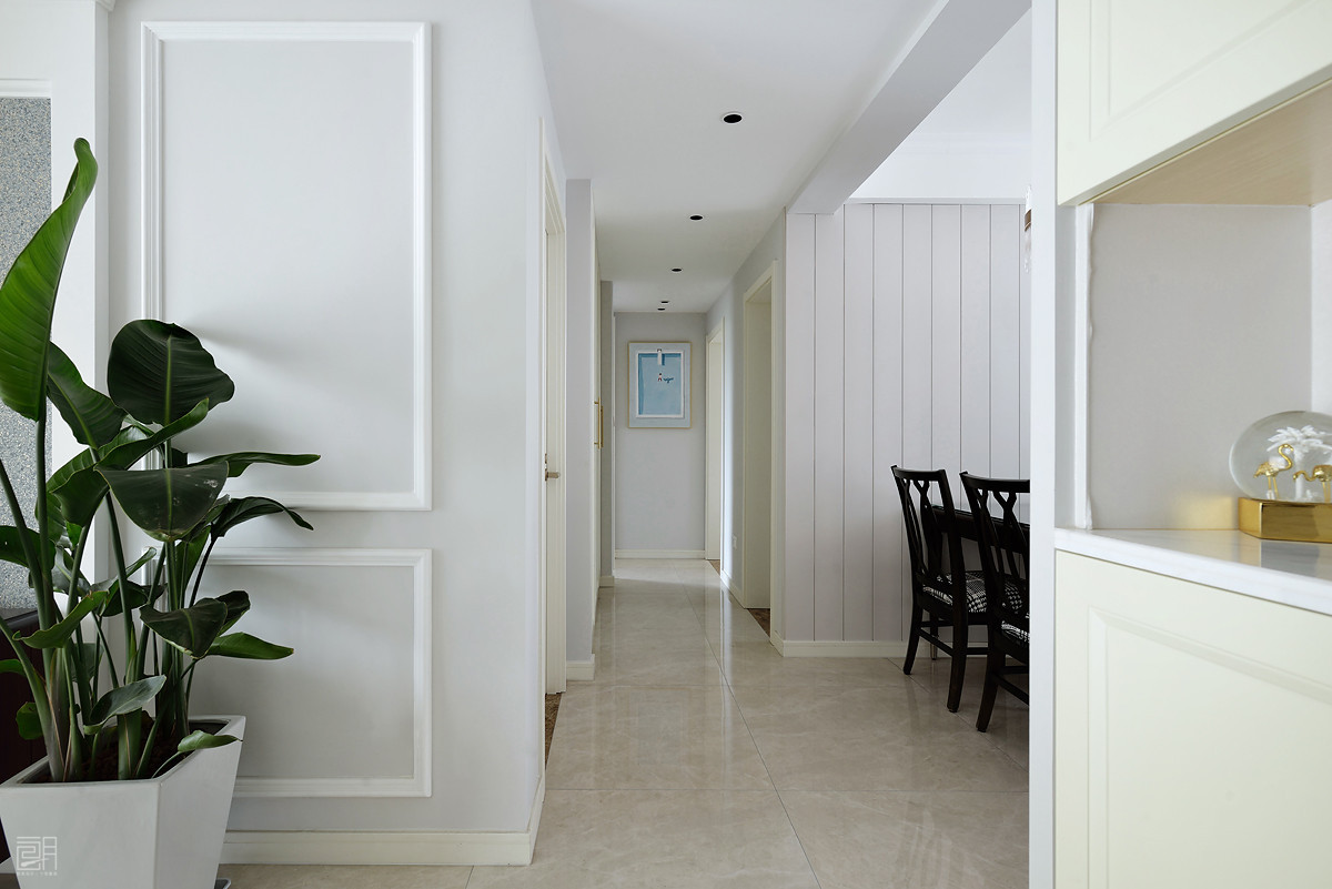 135平方米美式3房2厅精装修效果图,110平的美式风格三居清新优雅