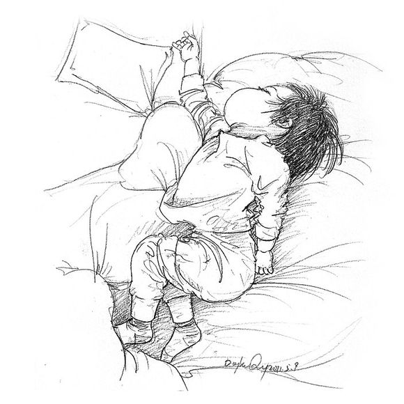 「可还记得」木朵儿爸爸给女儿画过的百睡图