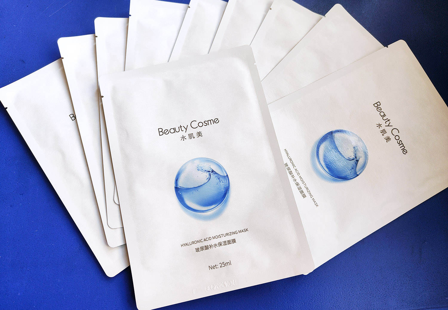 小分子玻尿酸水润保湿次抛面膜,水肌莹润玻尿酸补水面膜