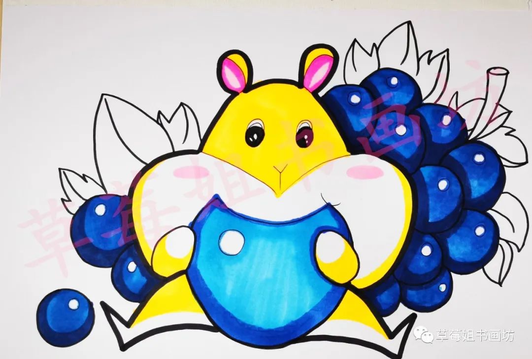 贪吃的小仓鼠怎么画,小仓鼠怎么画马克笔