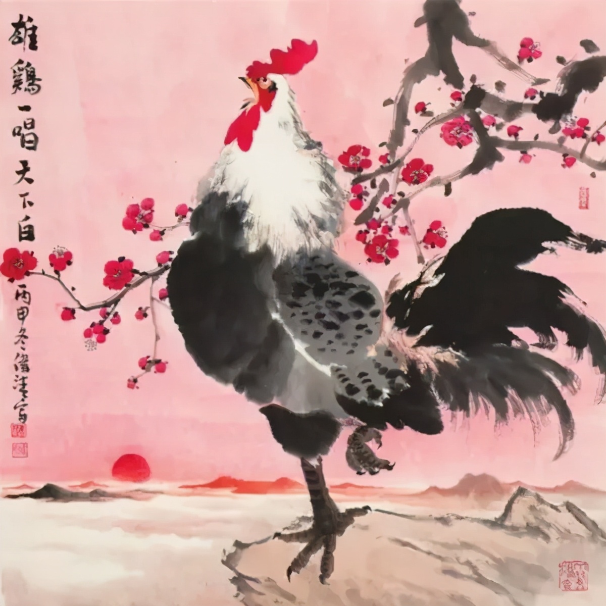 李贺“雄鸡一声天下白”千年无人敢仿，毛*东泽**随手化用，大气磅礴