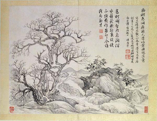 故宫博物院藏恽南田册页,故宫藏恽寿平山水画