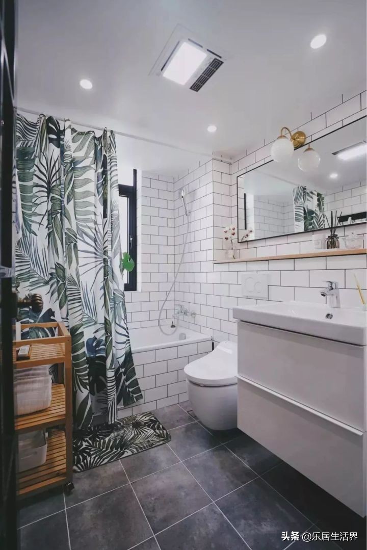 卫生间墙砖和顶最佳颜色效果图,卫生间干湿区墙砖颜色该不该一样